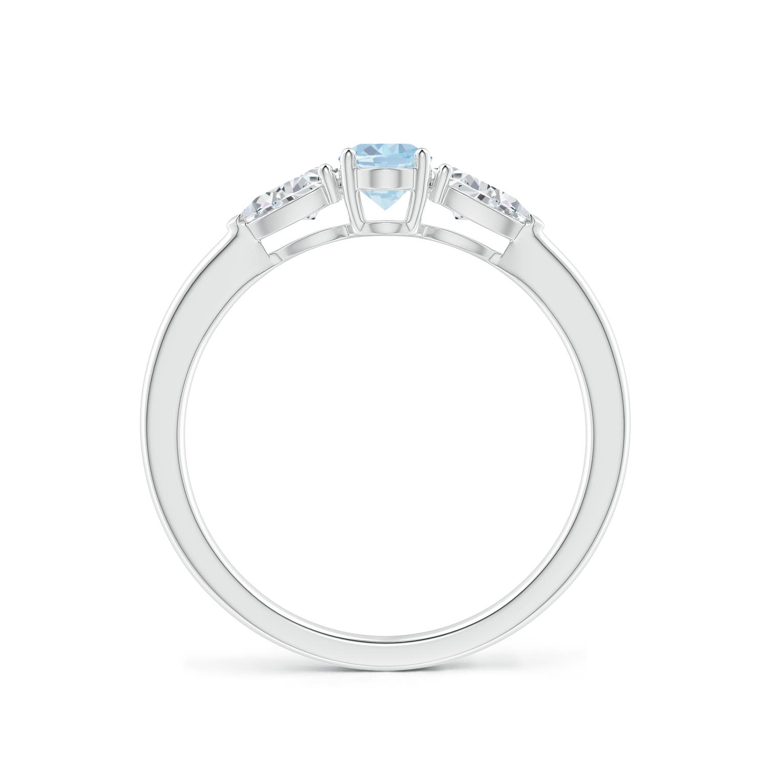 A - Aquamarine / 0.8 CT / 14 KT White Gold