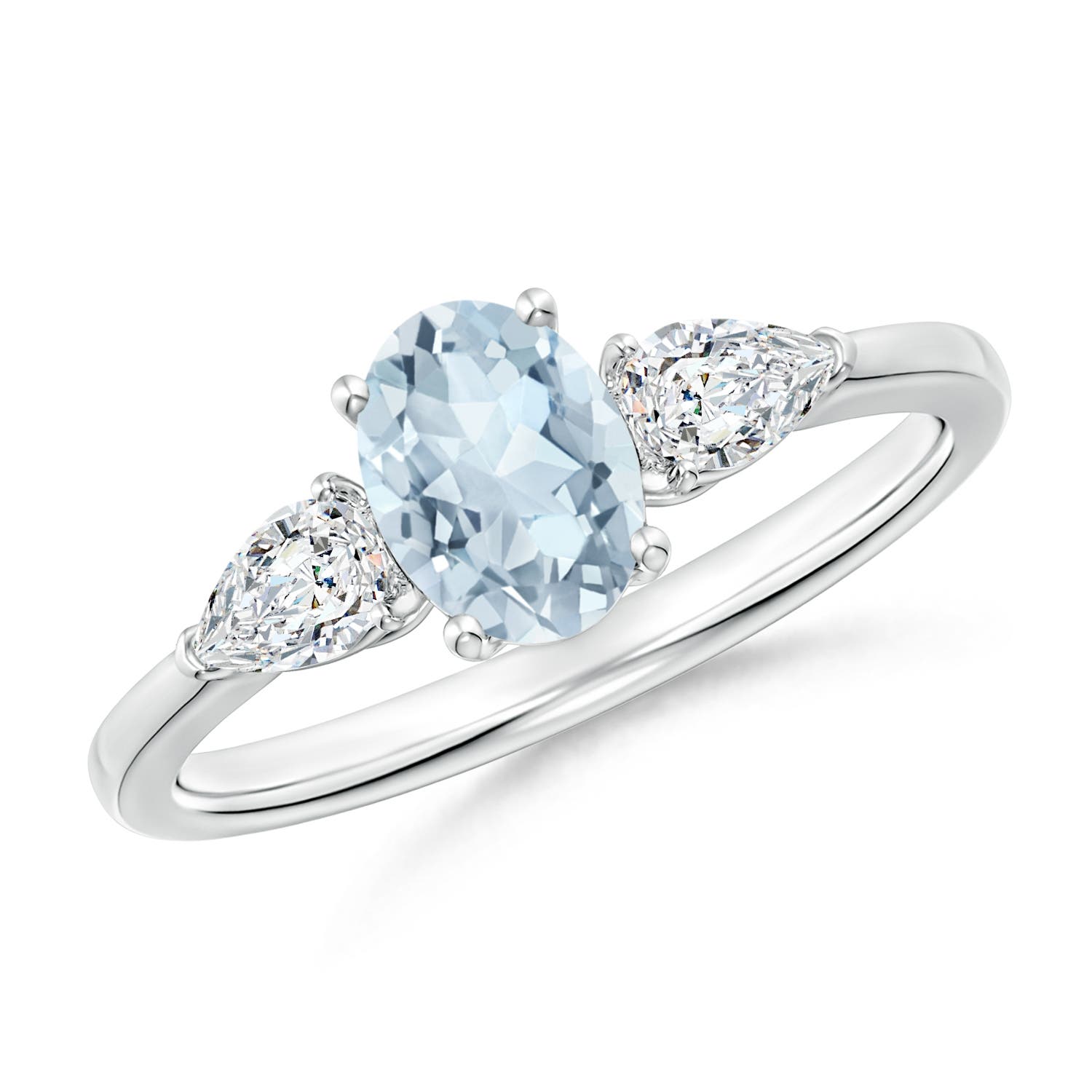 A - Aquamarine / 1 CT / 14 KT White Gold