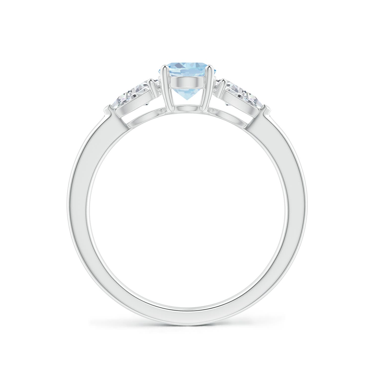 A - Aquamarine / 1 CT / 14 KT White Gold