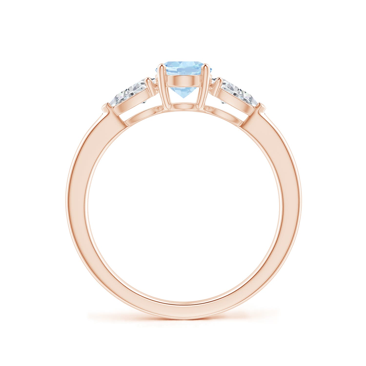 AA - Aquamarine / 1 CT / 14 KT Rose Gold