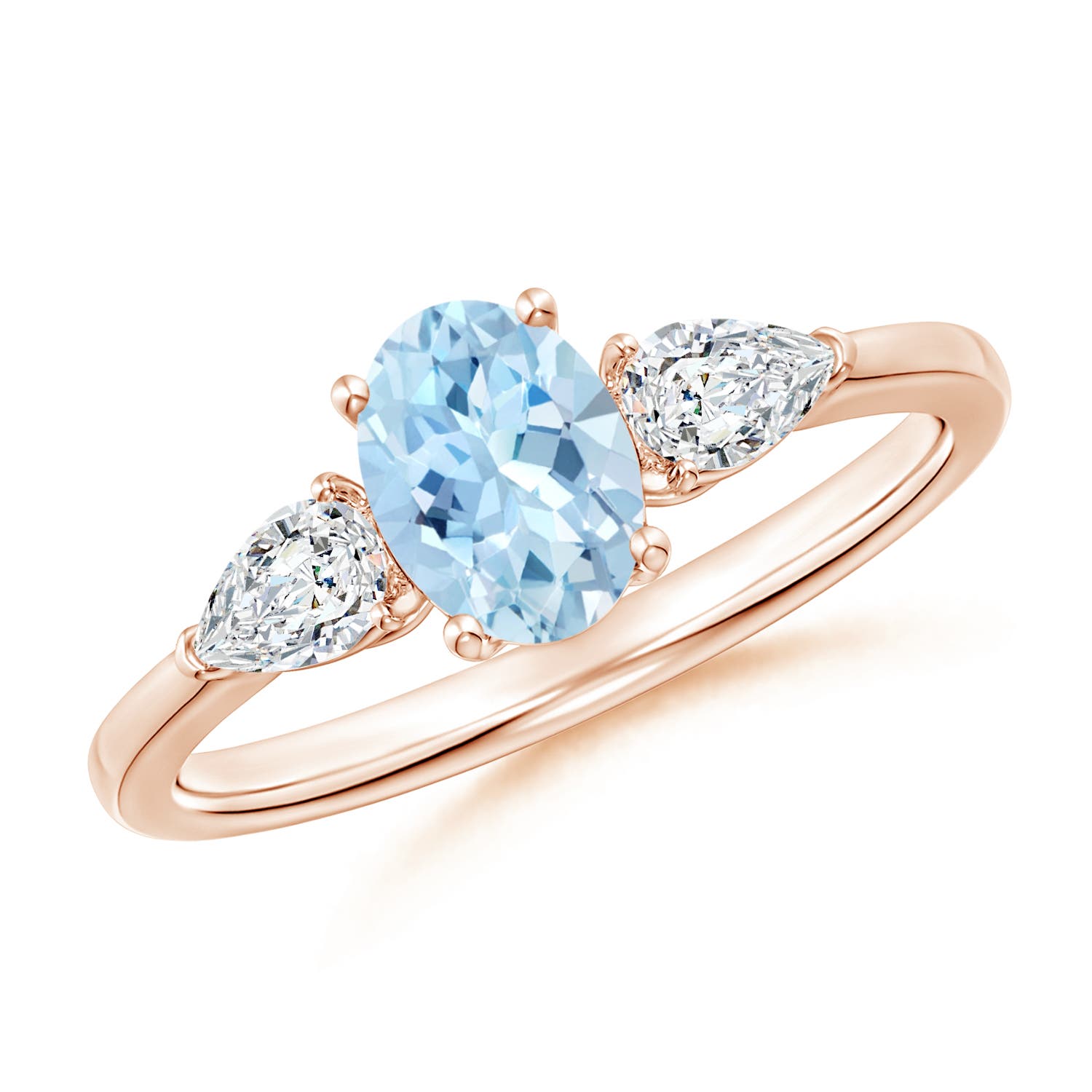 AAA - Aquamarine / 1 CT / 14 KT Rose Gold