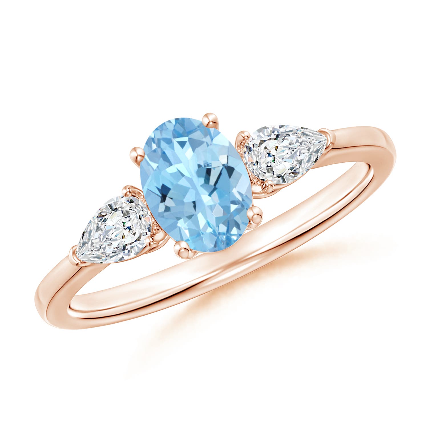 AAAA - Aquamarine / 1 CT / 14 KT Rose Gold