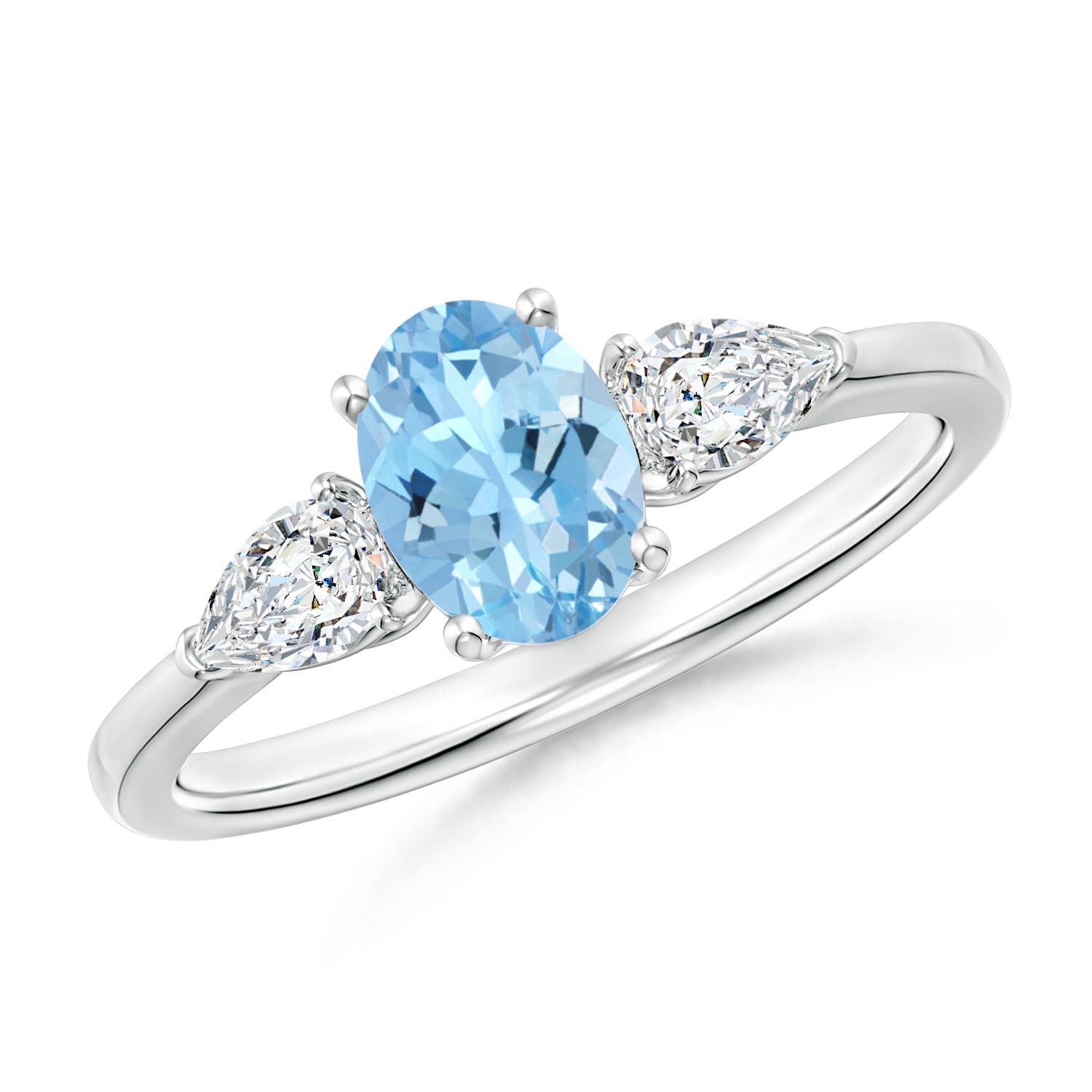 AAAA - Aquamarine / 1 CT / 14 KT White Gold