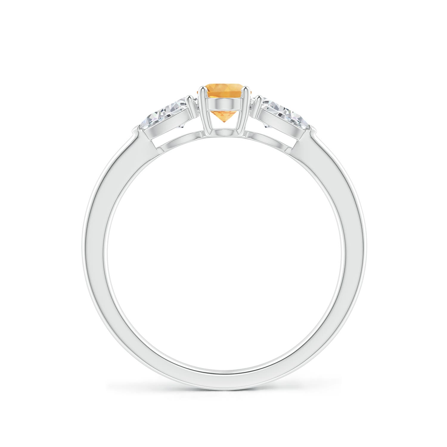 A - Citrine / 0.8 CT / 14 KT White Gold