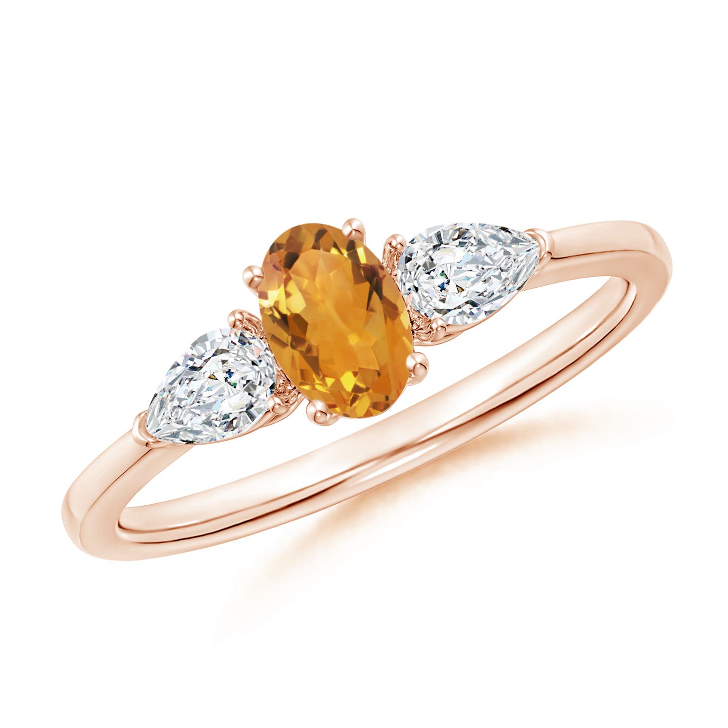 AA - Citrine / 0.8 CT / 14 KT Rose Gold