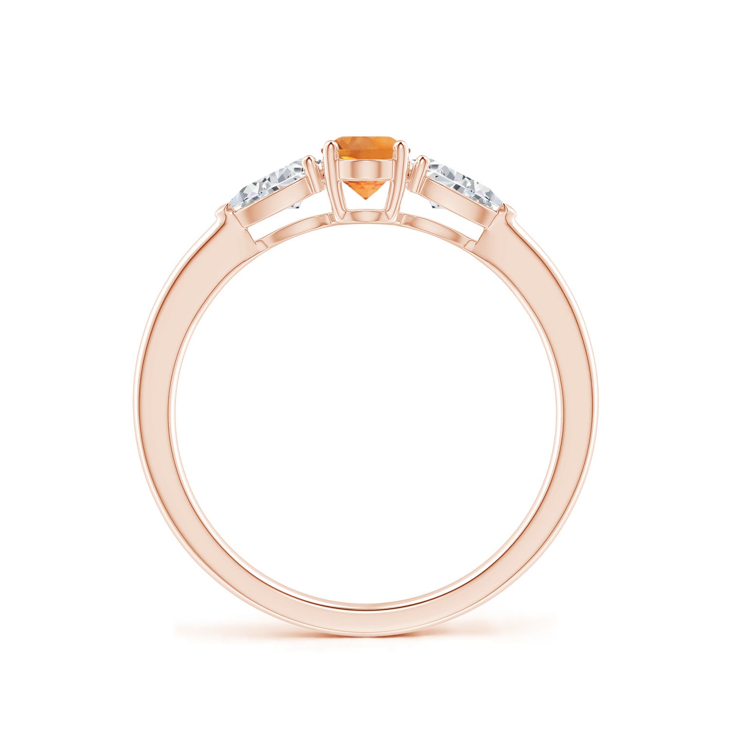 AAA - Citrine / 0.8 CT / 14 KT Rose Gold