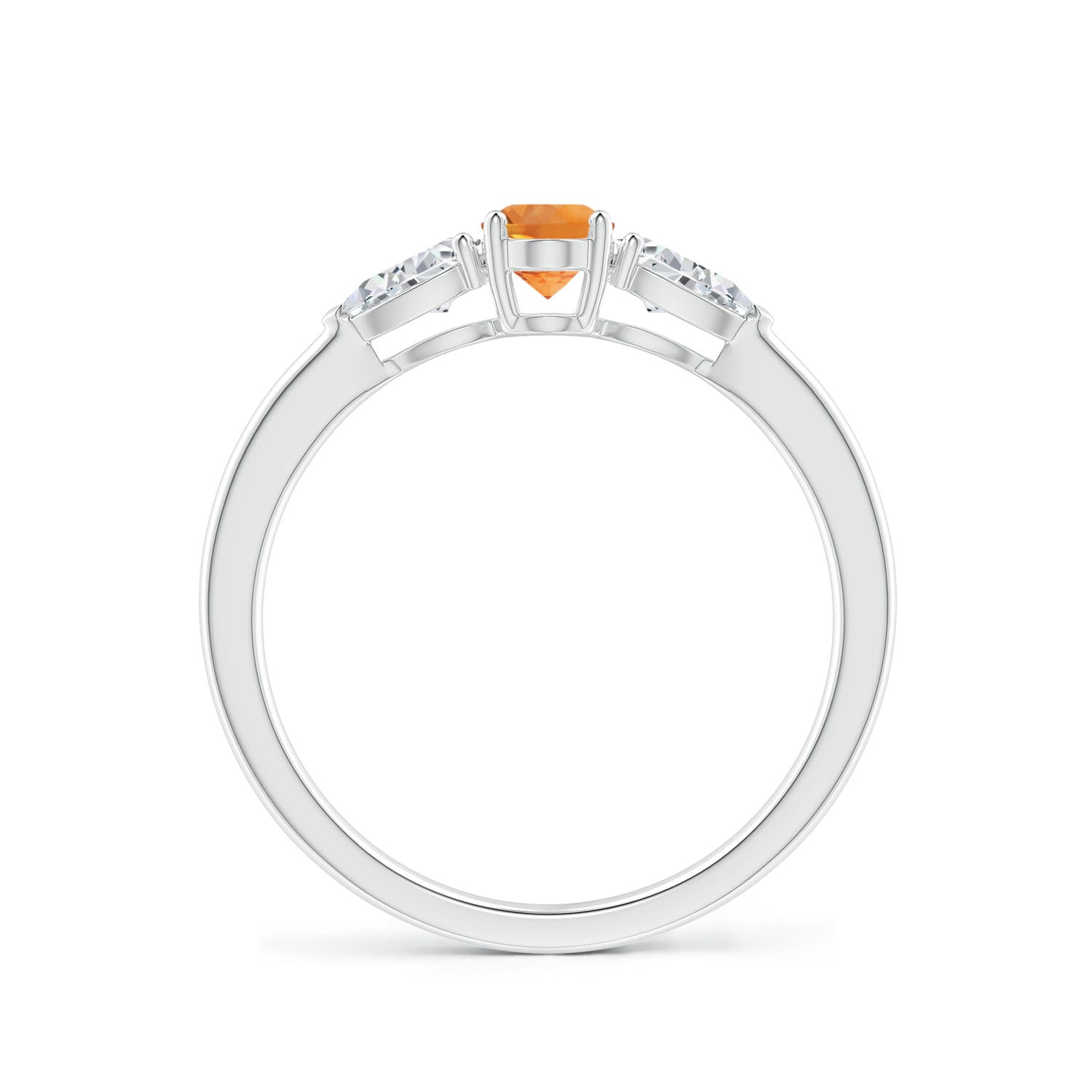 AAA - Citrine / 0.8 CT / 14 KT White Gold