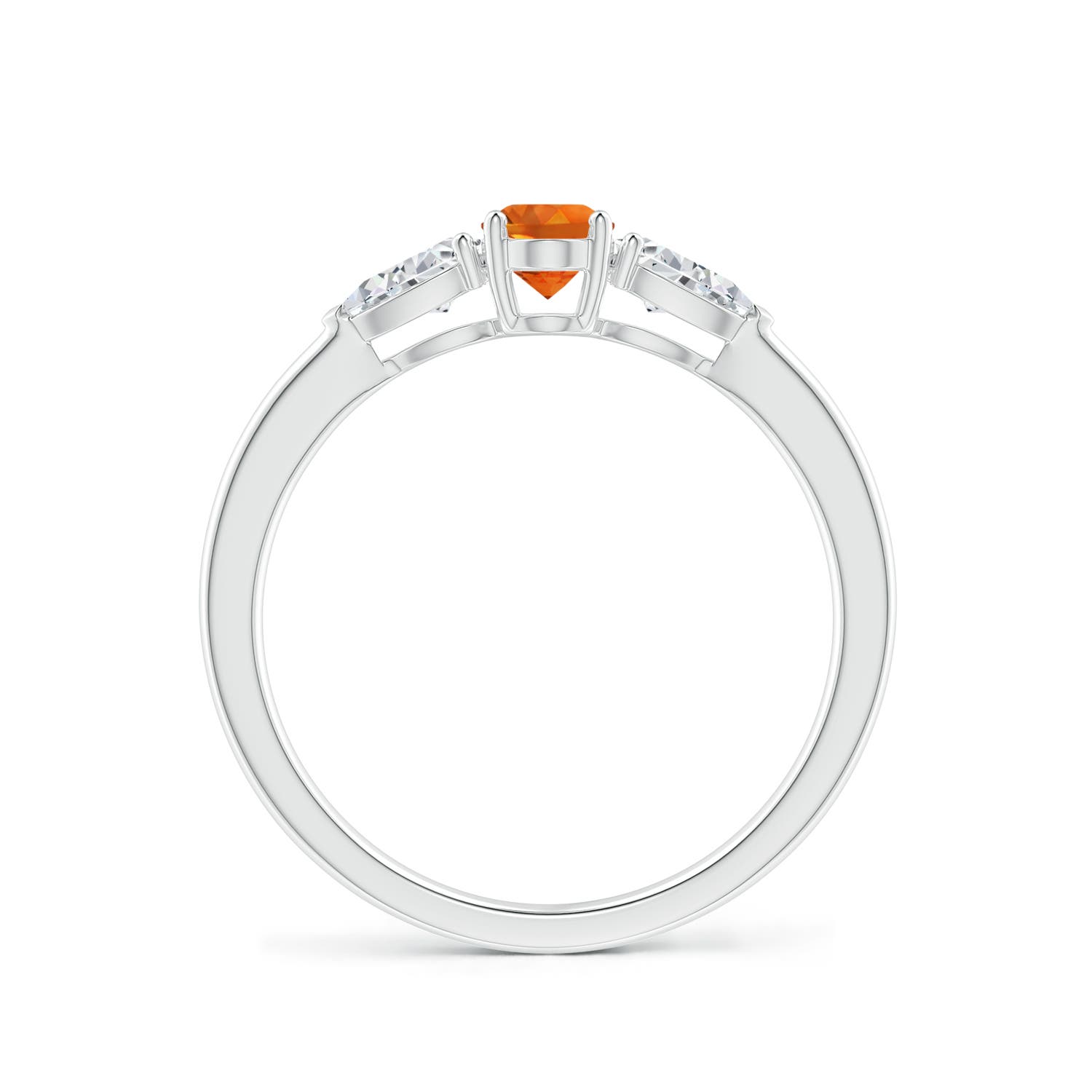 AAAA - Citrine / 0.8 CT / 14 KT White Gold