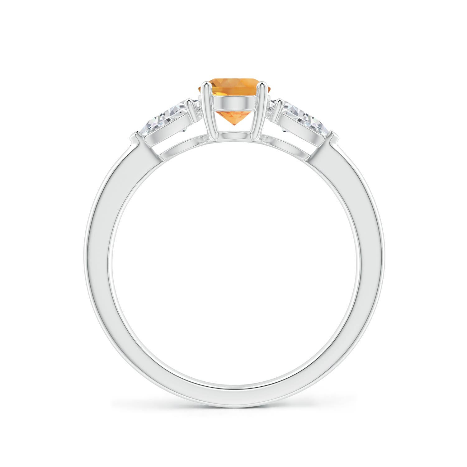 AA - Citrine / 1.15 CT / 14 KT White Gold