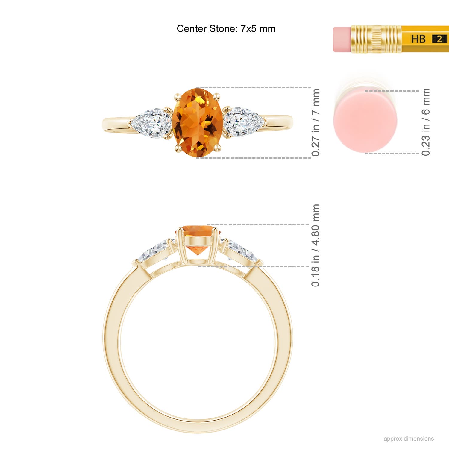 AAA - Citrine / 1.15 CT / 14 KT Yellow Gold