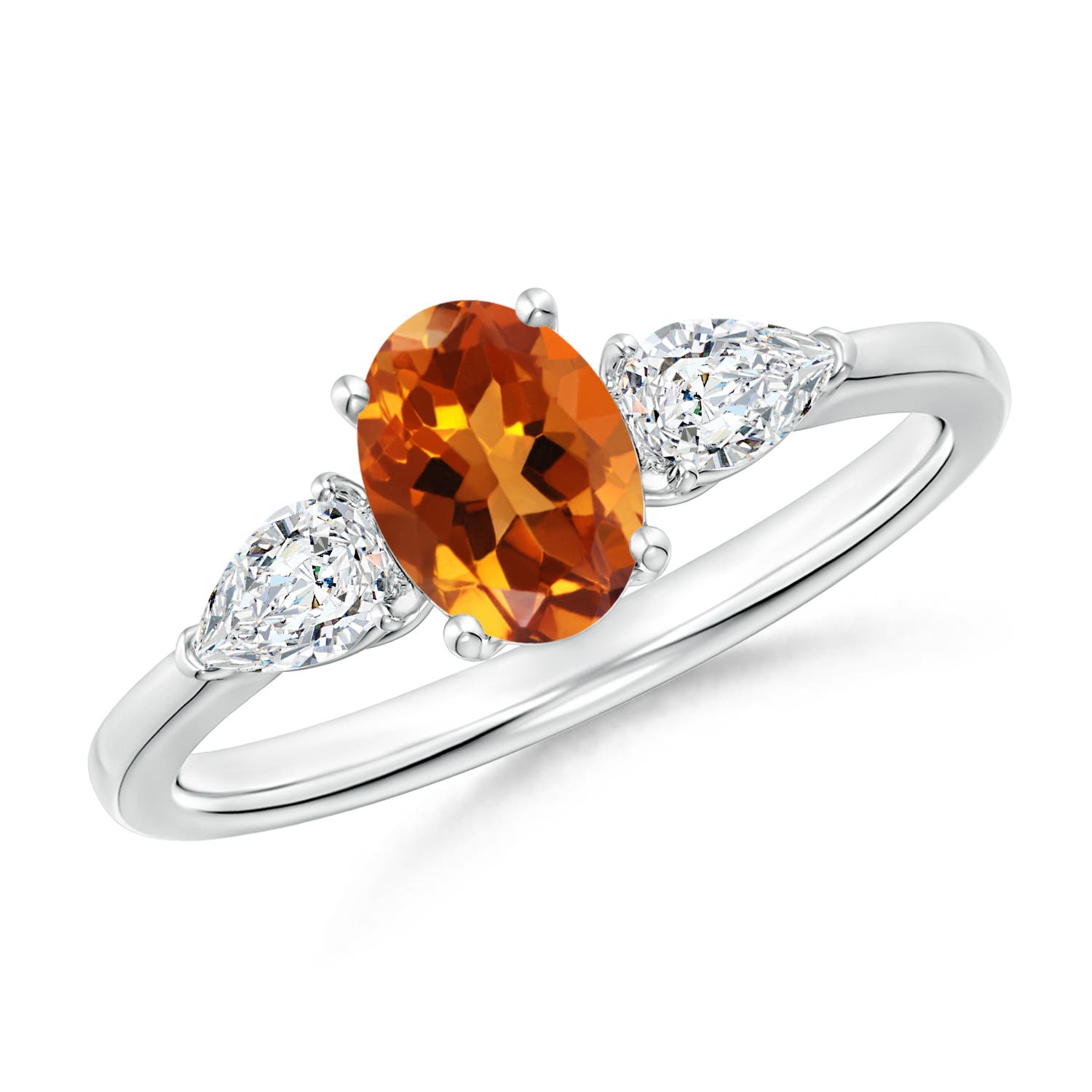 AAAA - Citrine / 1.15 CT / 14 KT White Gold