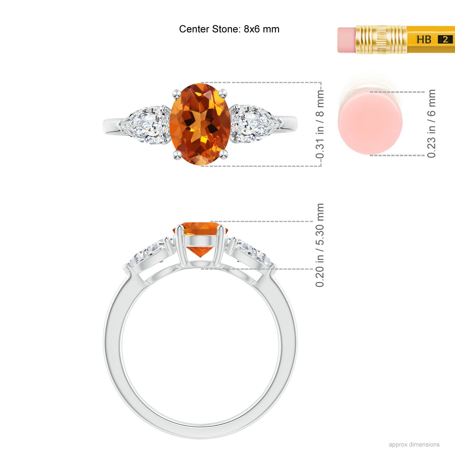 AAAA - Citrine / 1.9 CT / 14 KT White Gold