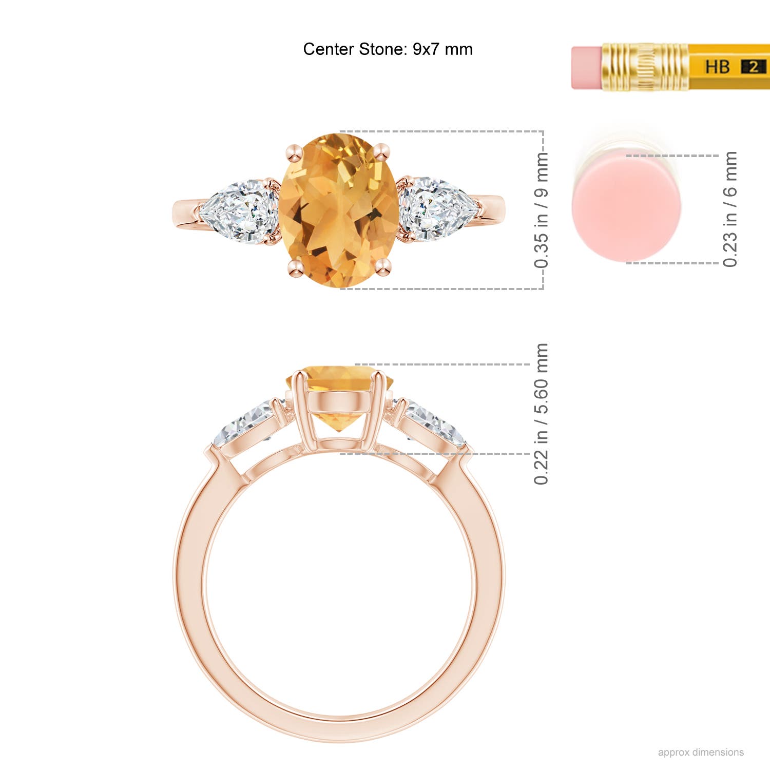 A - Citrine / 2.45 CT / 14 KT Rose Gold