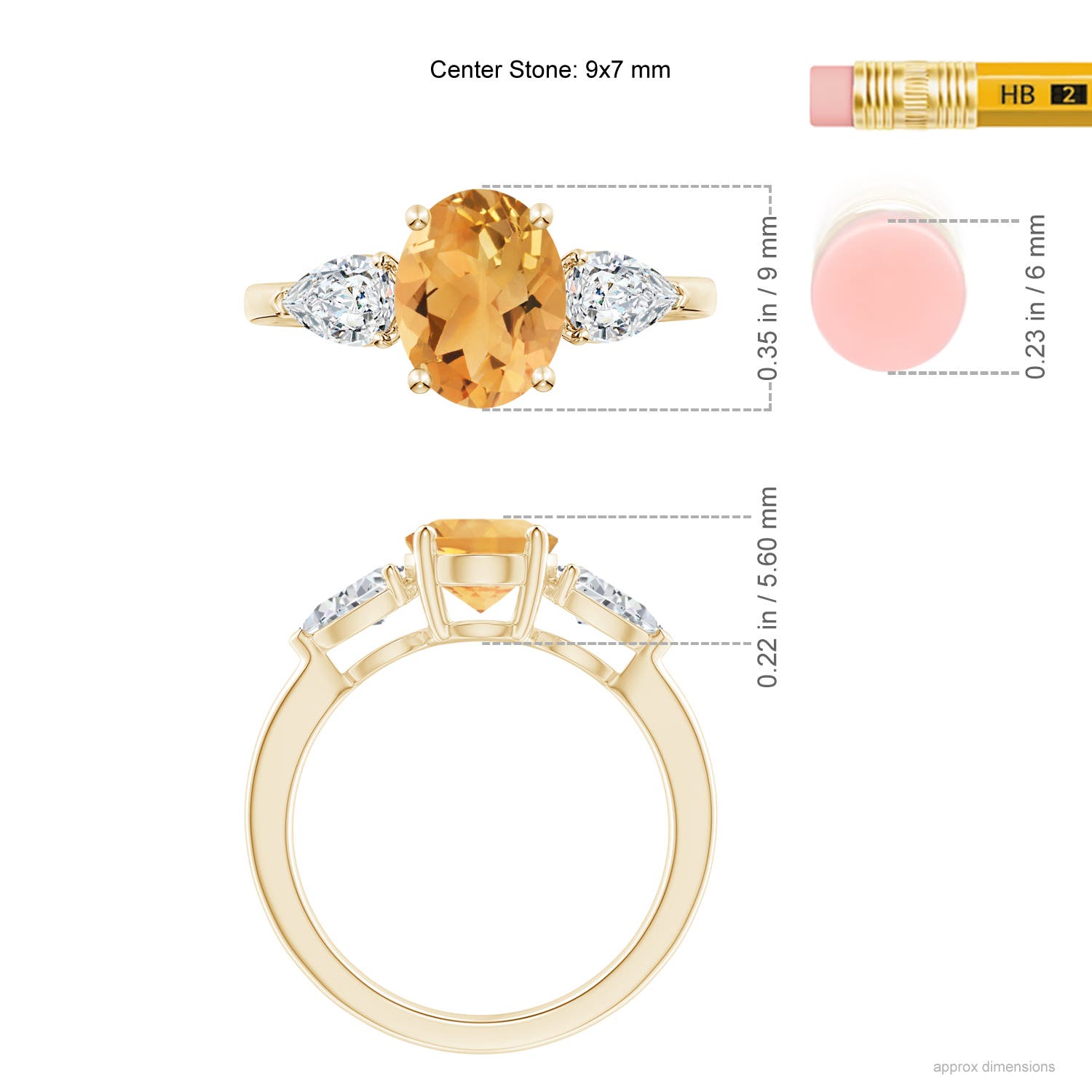 A - Citrine / 2.45 CT / 14 KT Yellow Gold