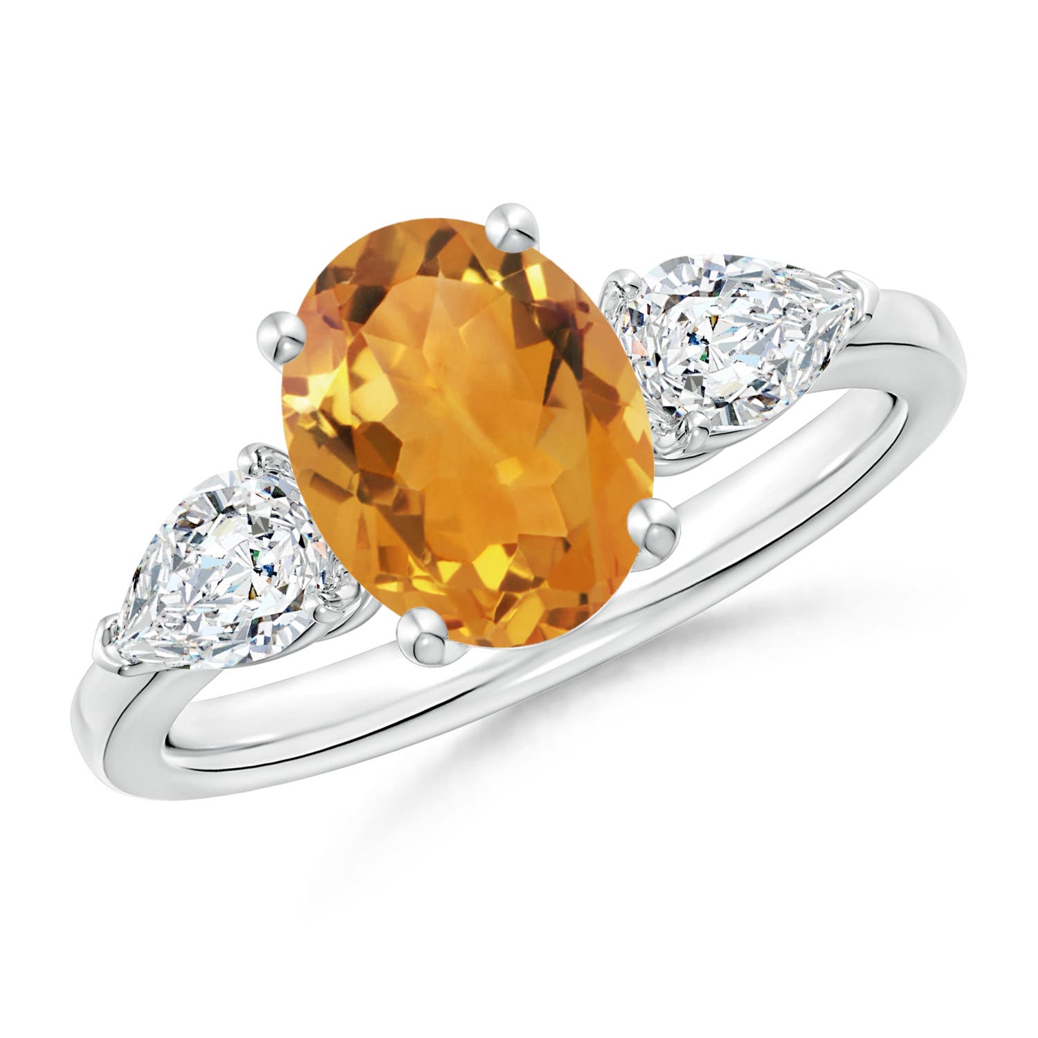 AA - Citrine / 2.45 CT / 14 KT White Gold