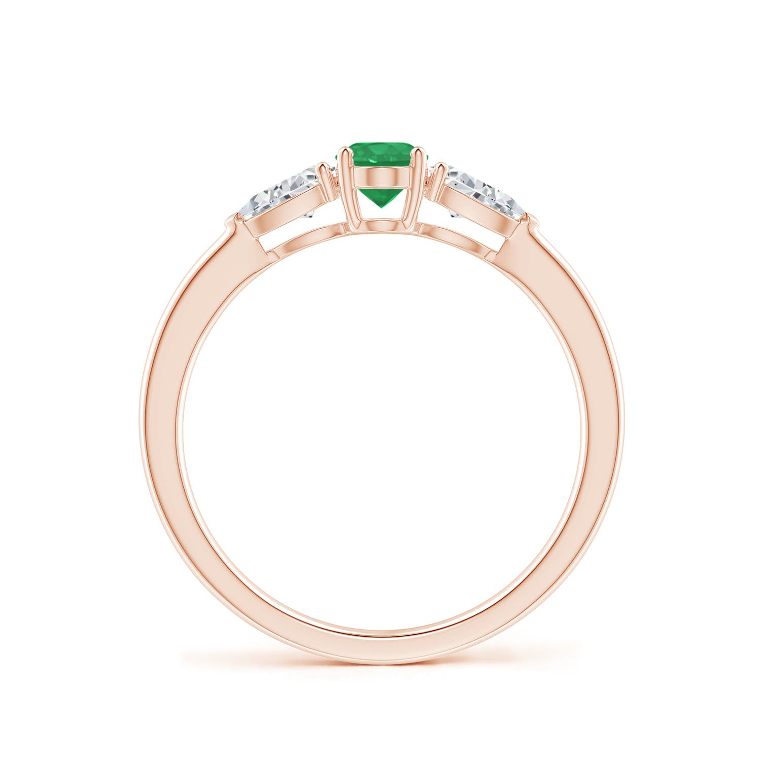 A - Emerald / 0.8 CT / 14 KT Rose Gold