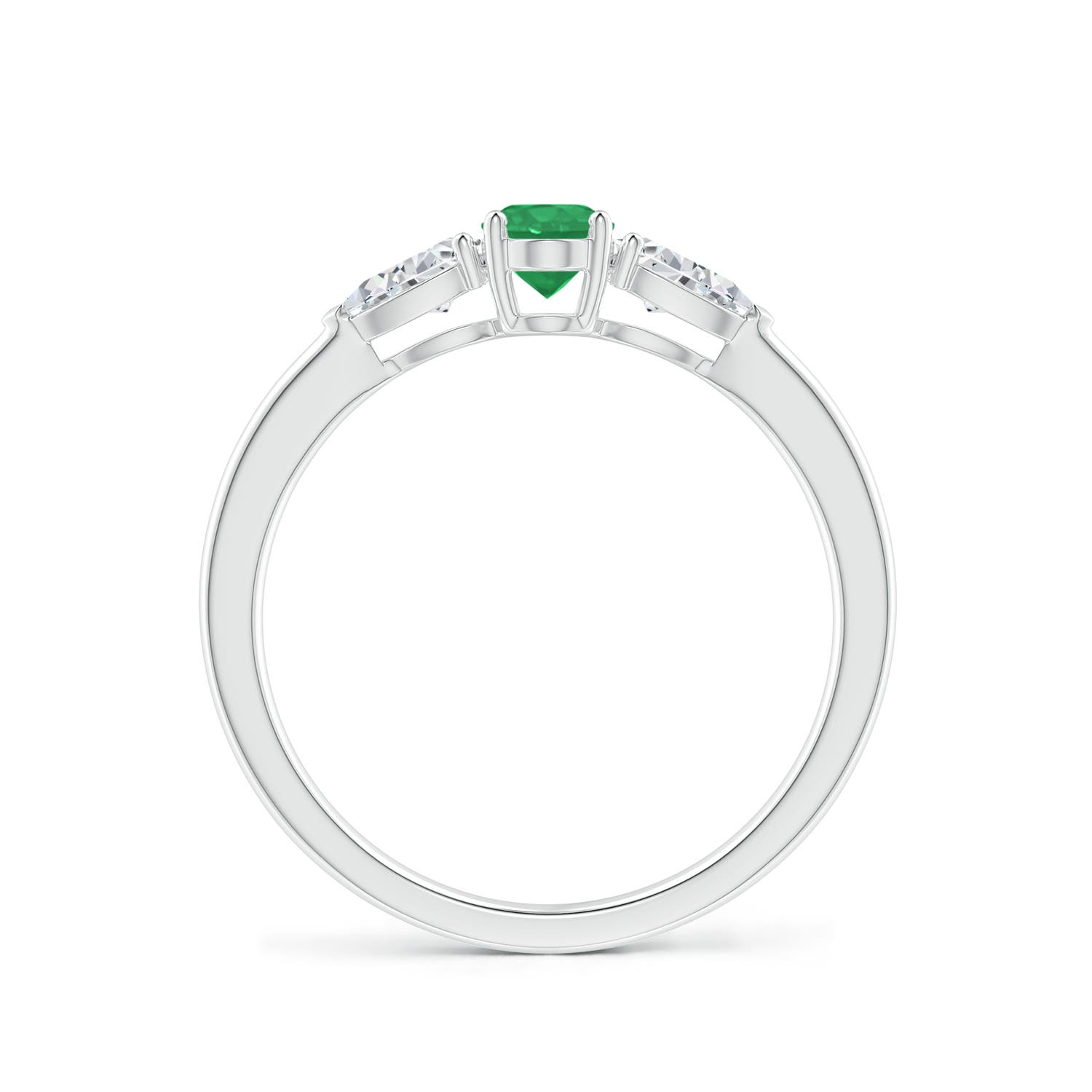 A - Emerald / 0.8 CT / 14 KT White Gold