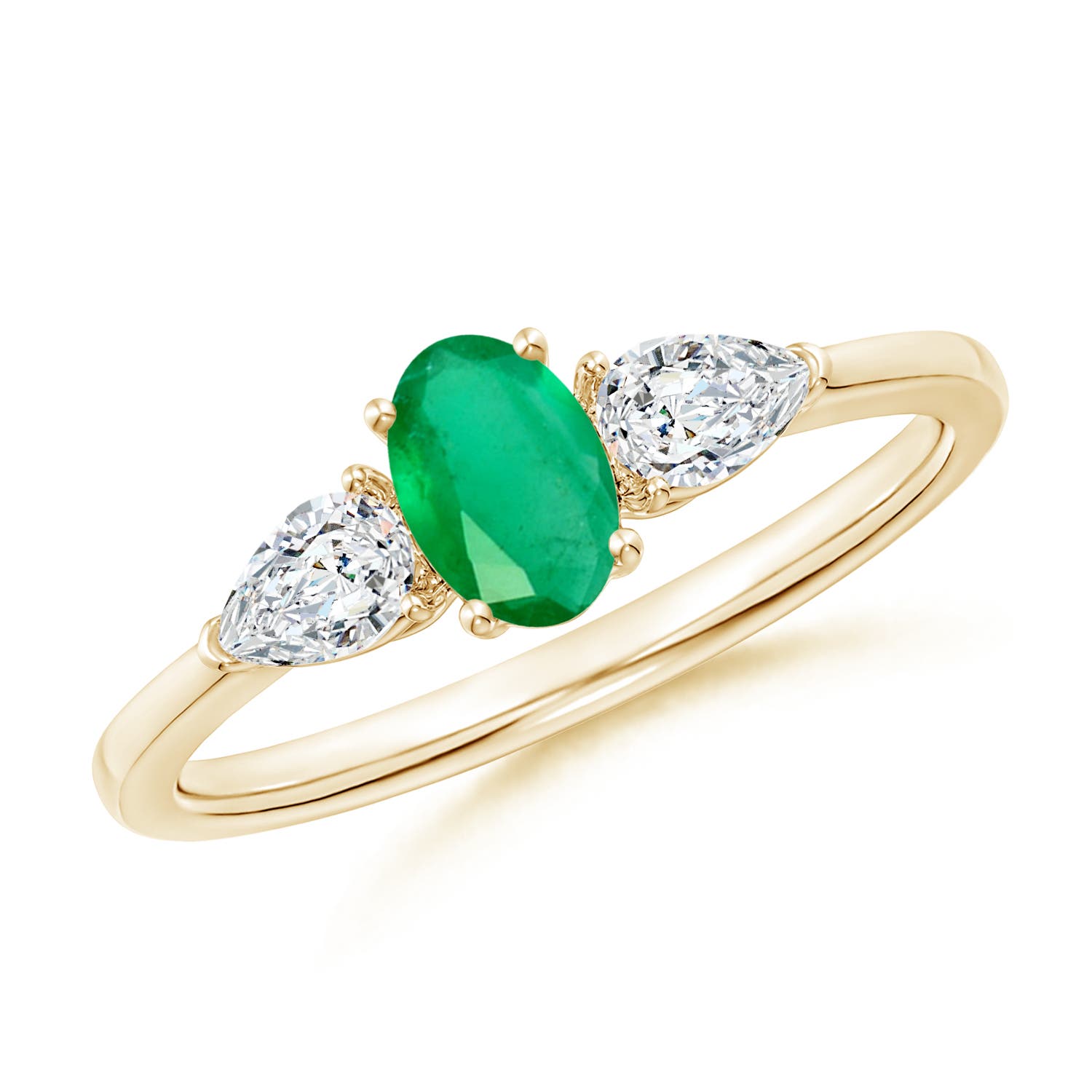 A - Emerald / 0.8 CT / 14 KT Yellow Gold