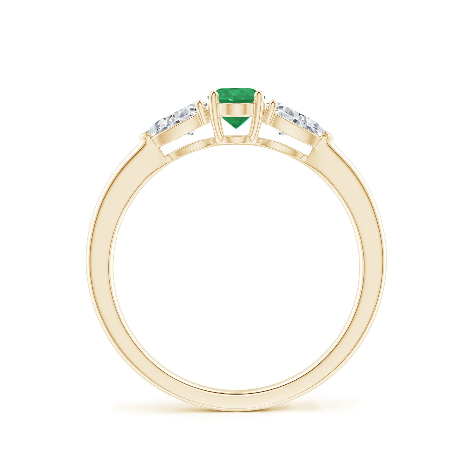 A - Emerald / 0.8 CT / 14 KT Yellow Gold