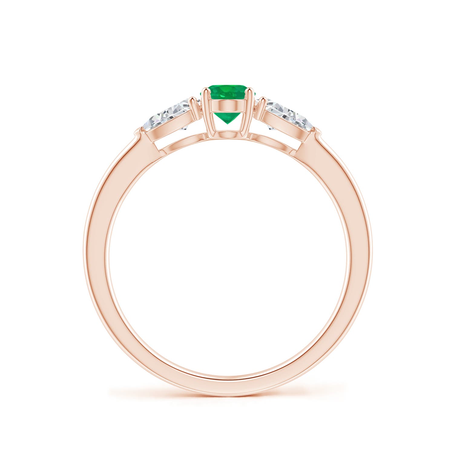 AA - Emerald / 0.8 CT / 14 KT Rose Gold