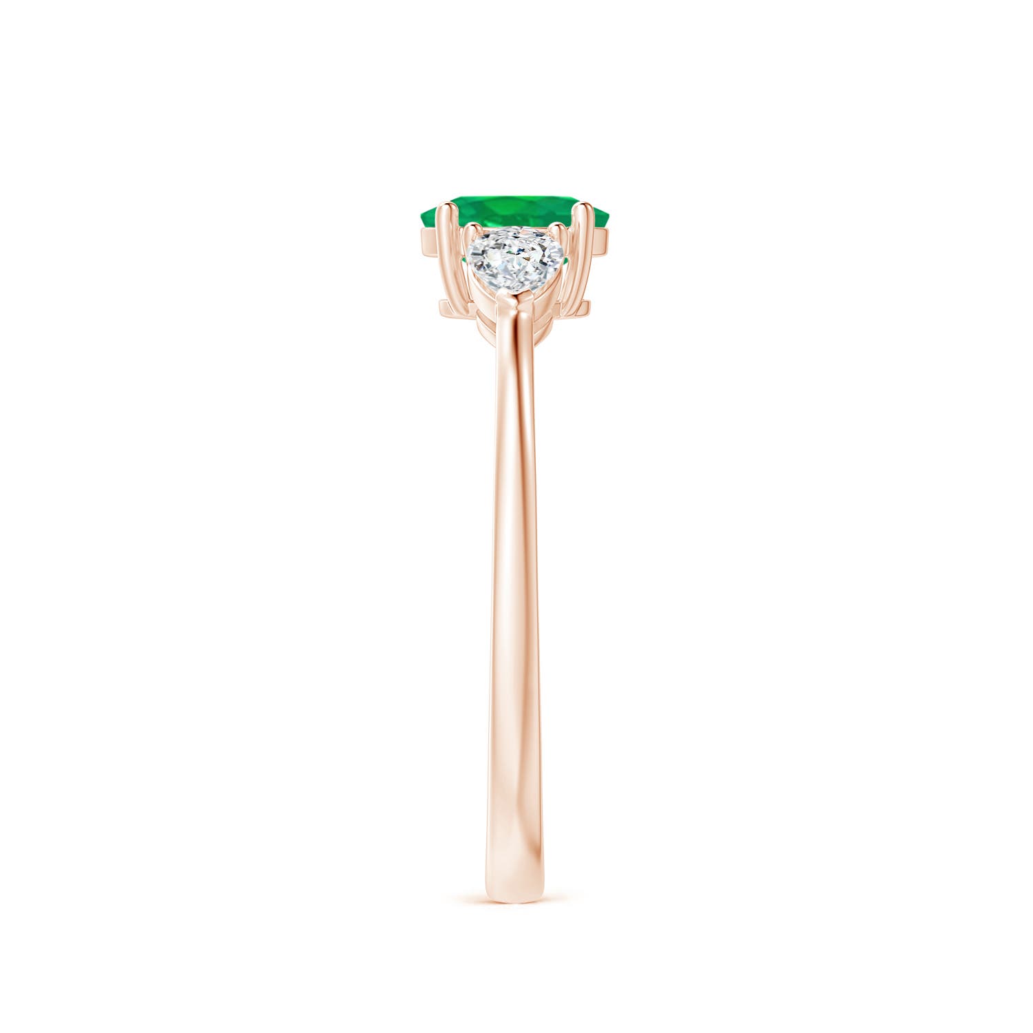 AA - Emerald / 0.8 CT / 14 KT Rose Gold