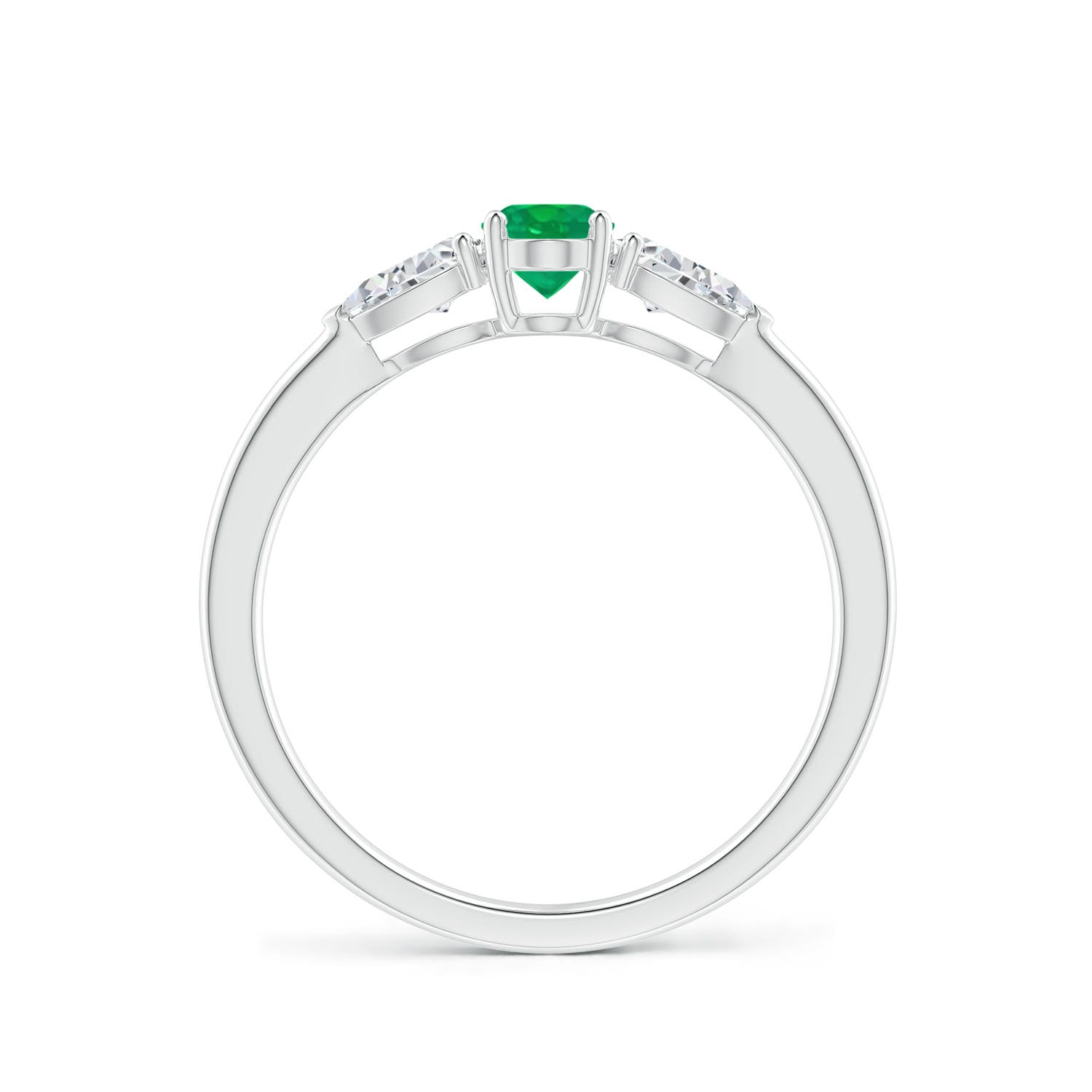 AA - Emerald / 0.8 CT / 14 KT White Gold