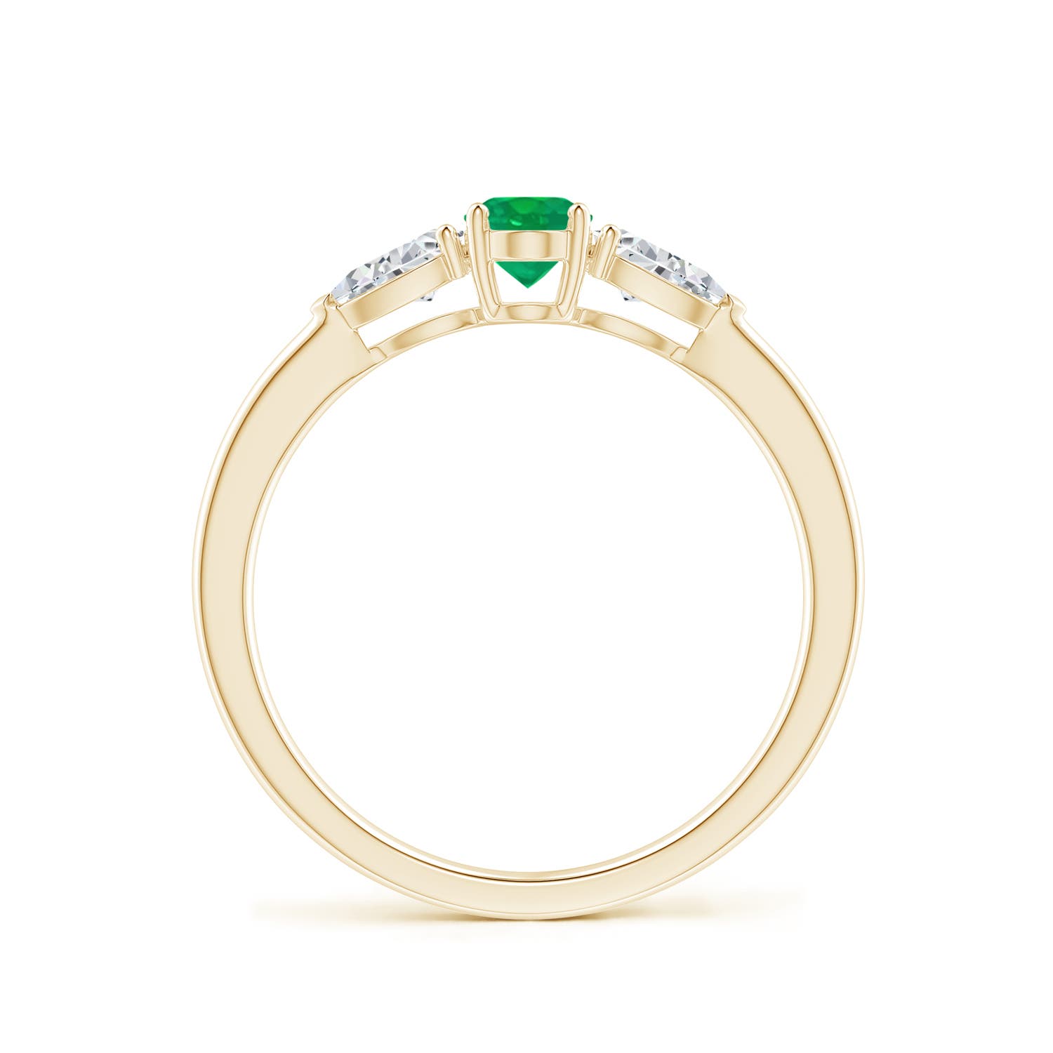 AA - Emerald / 0.8 CT / 14 KT Yellow Gold