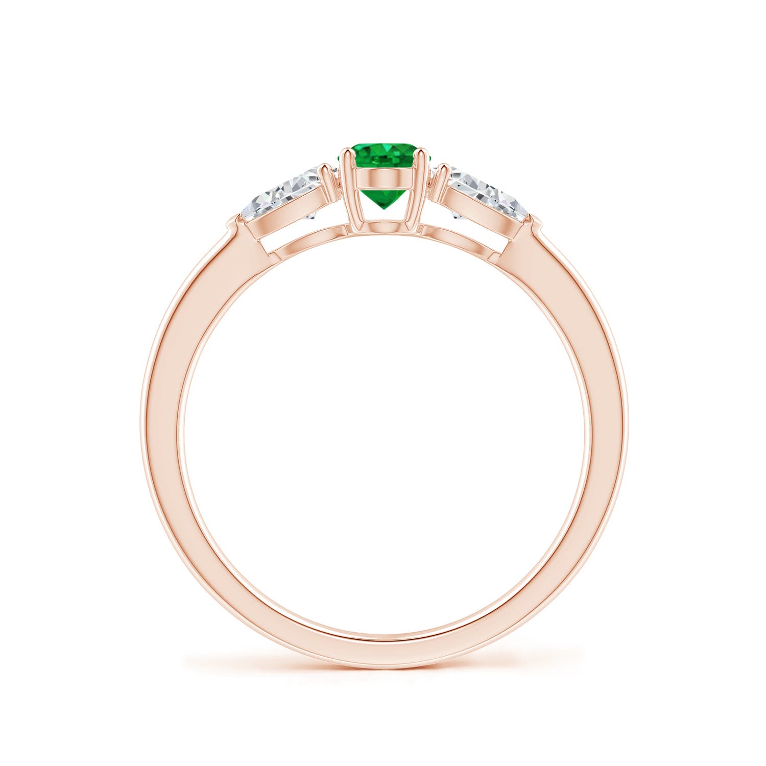 AAA - Emerald / 0.8 CT / 14 KT Rose Gold