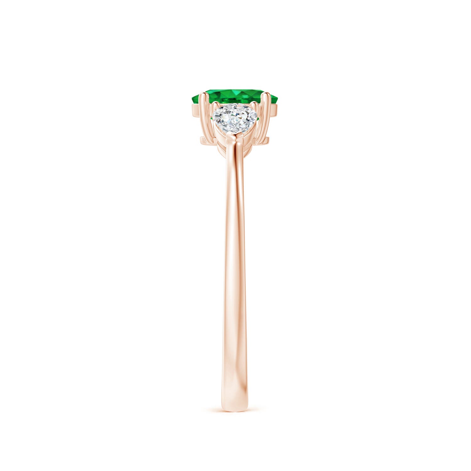 AAA - Emerald / 0.8 CT / 14 KT Rose Gold