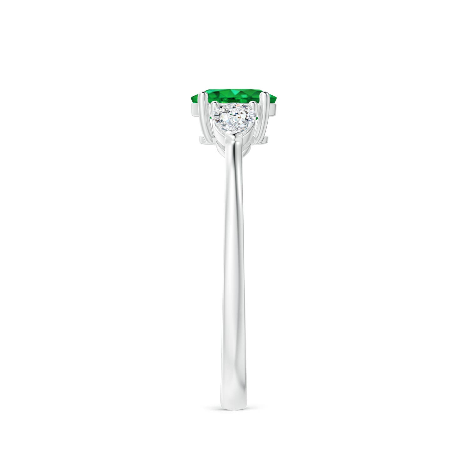 AAA - Emerald / 0.8 CT / 14 KT White Gold