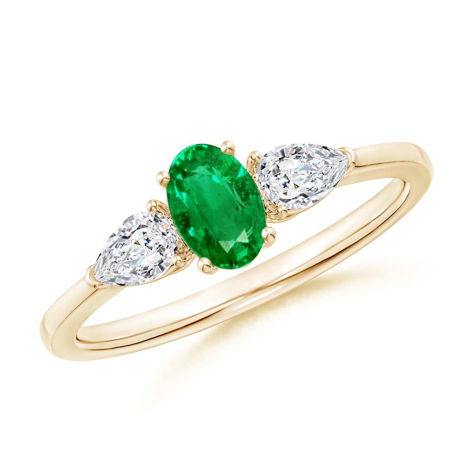 AAA - Emerald / 0.8 CT / 14 KT Yellow Gold