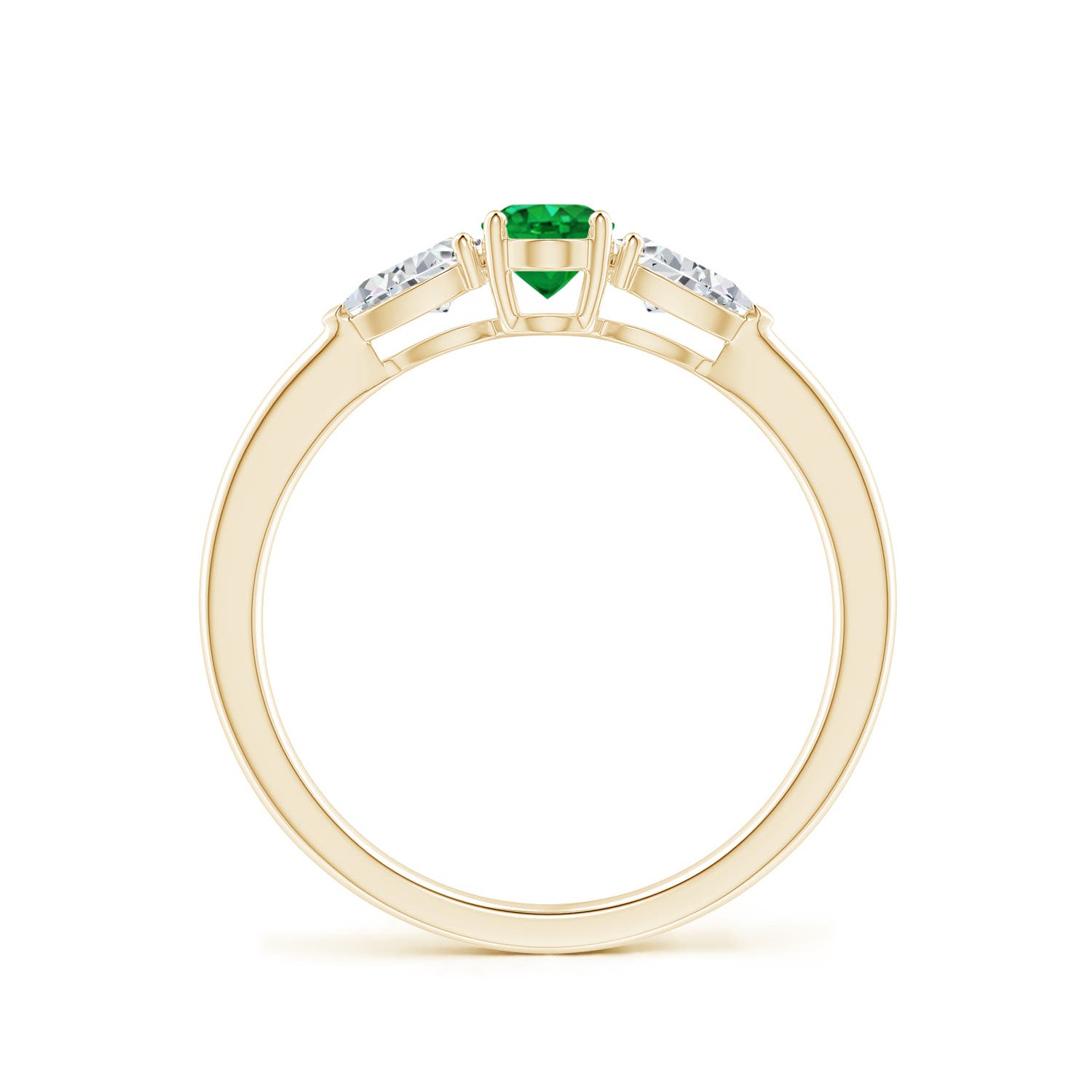 AAA - Emerald / 0.8 CT / 14 KT Yellow Gold