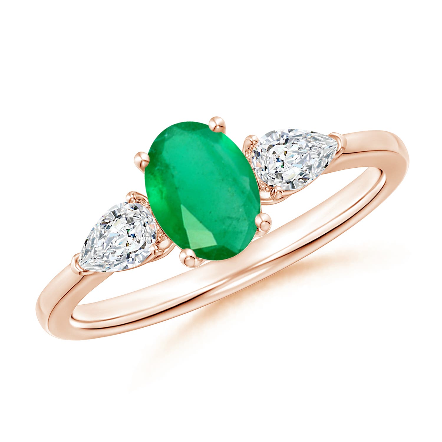 A - Emerald / 1.06 CT / 14 KT Rose Gold