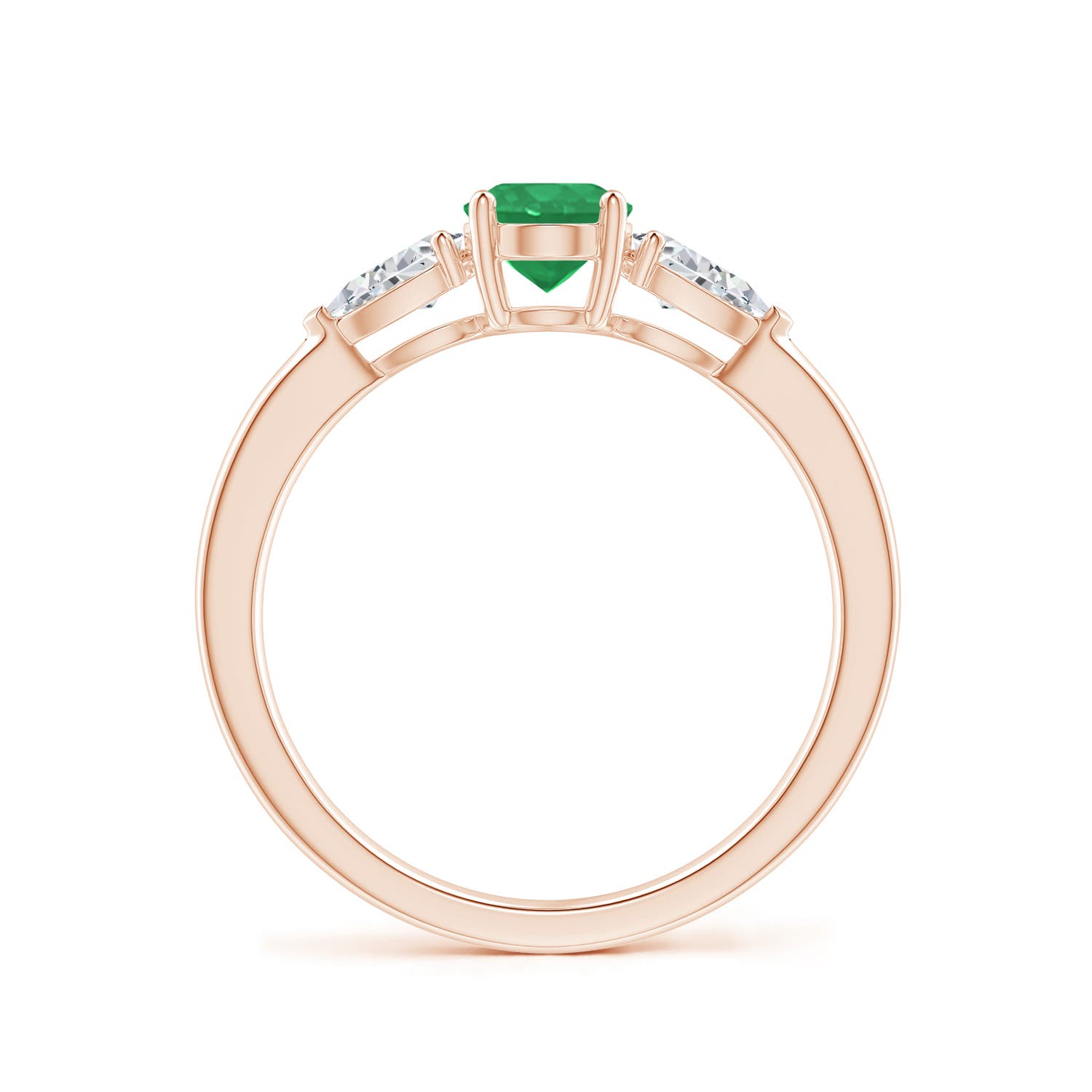 A - Emerald / 1.06 CT / 14 KT Rose Gold