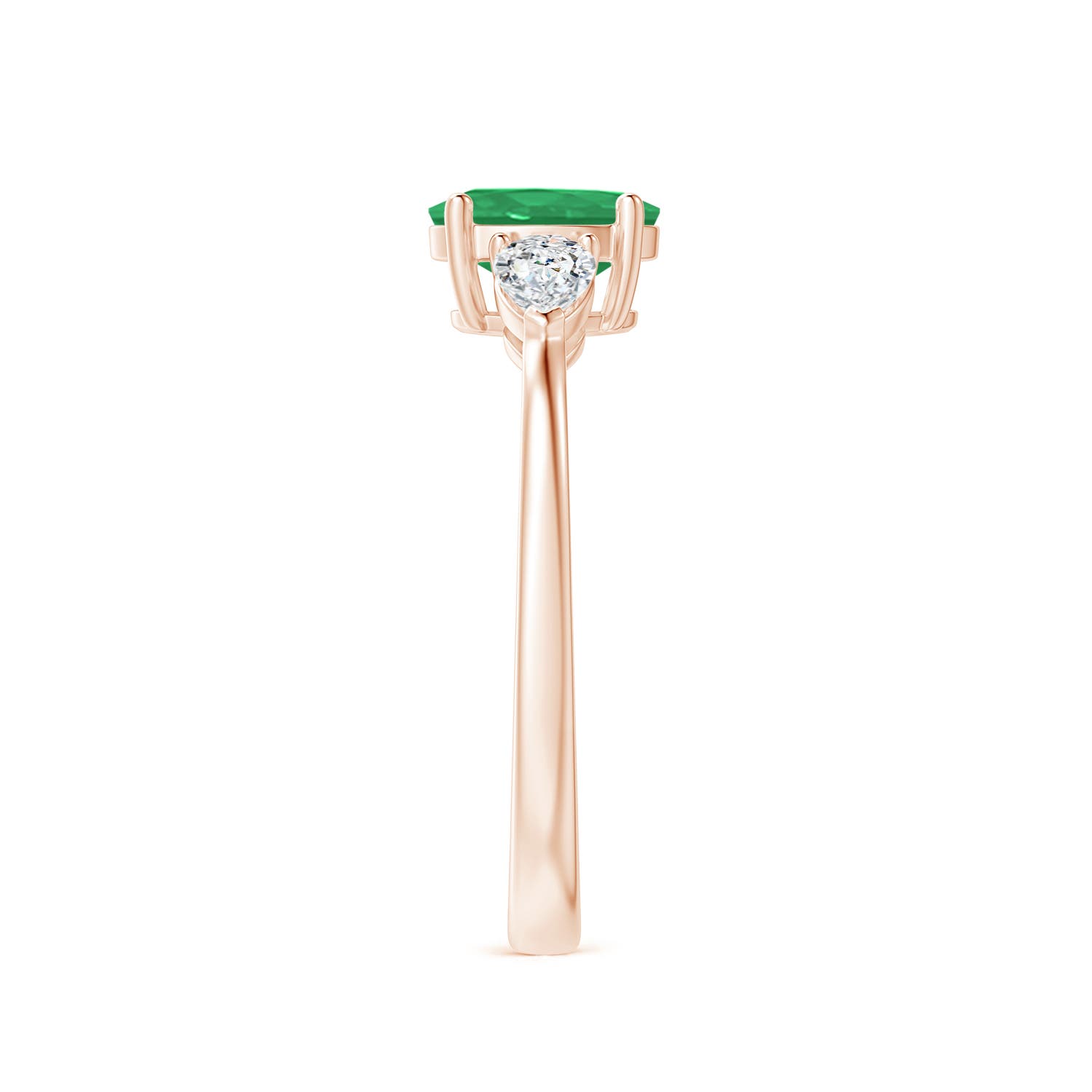 A - Emerald / 1.06 CT / 14 KT Rose Gold