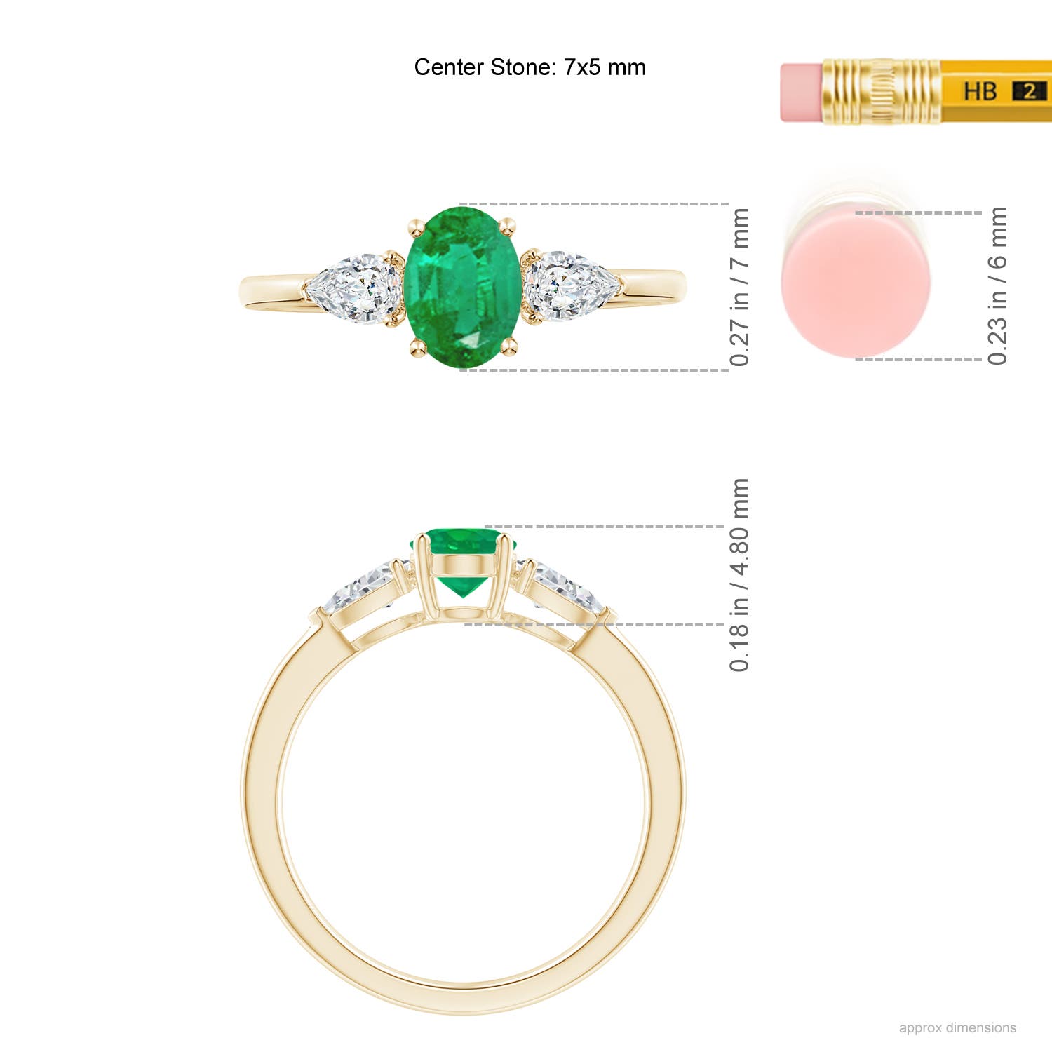 AA - Emerald / 1.06 CT / 14 KT Yellow Gold