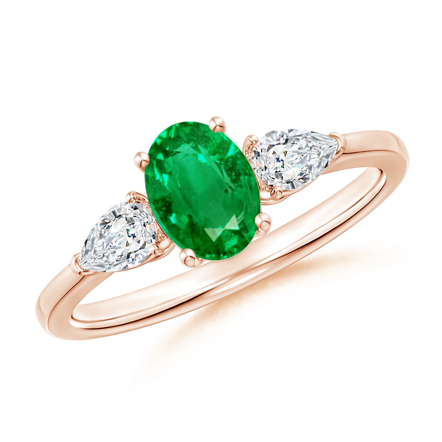 AAA - Emerald / 1.06 CT / 14 KT Rose Gold