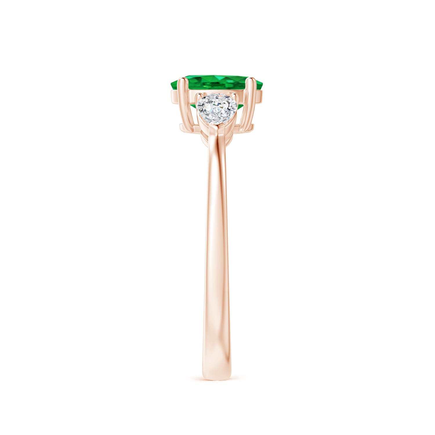 AAA - Emerald / 1.06 CT / 14 KT Rose Gold