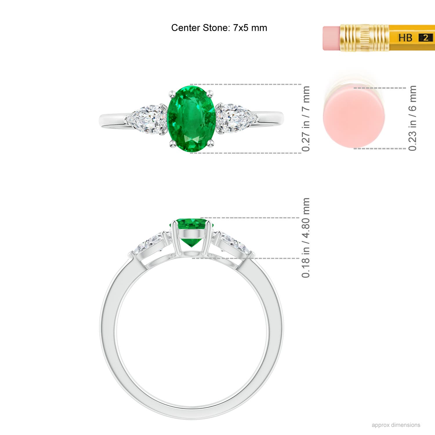 AAA - Emerald / 1.06 CT / 14 KT White Gold