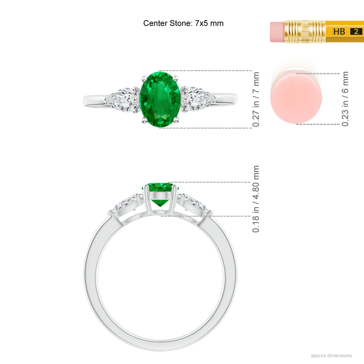 AAAA - Emerald / 1.06 CT / 14 KT White Gold