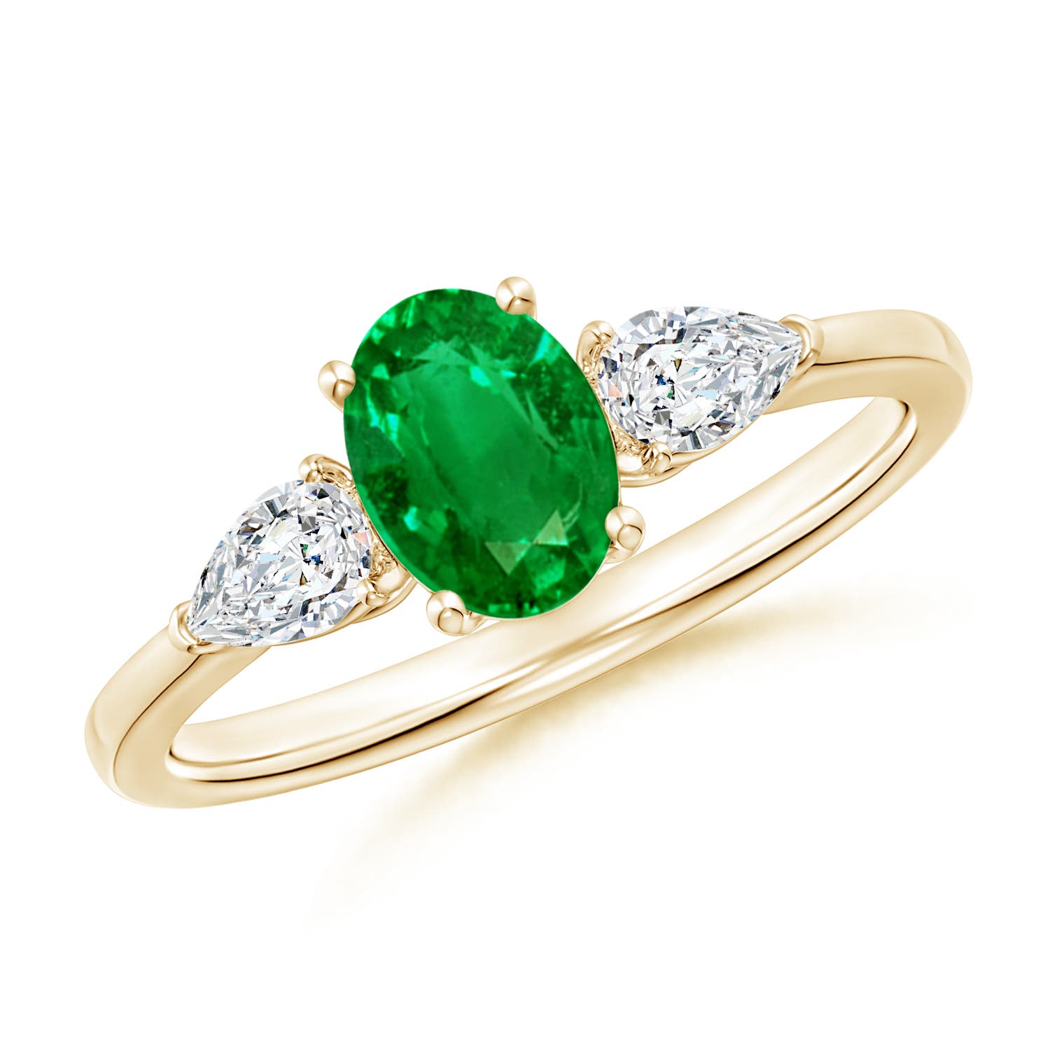 AAAA - Emerald / 1.06 CT / 14 KT Yellow Gold