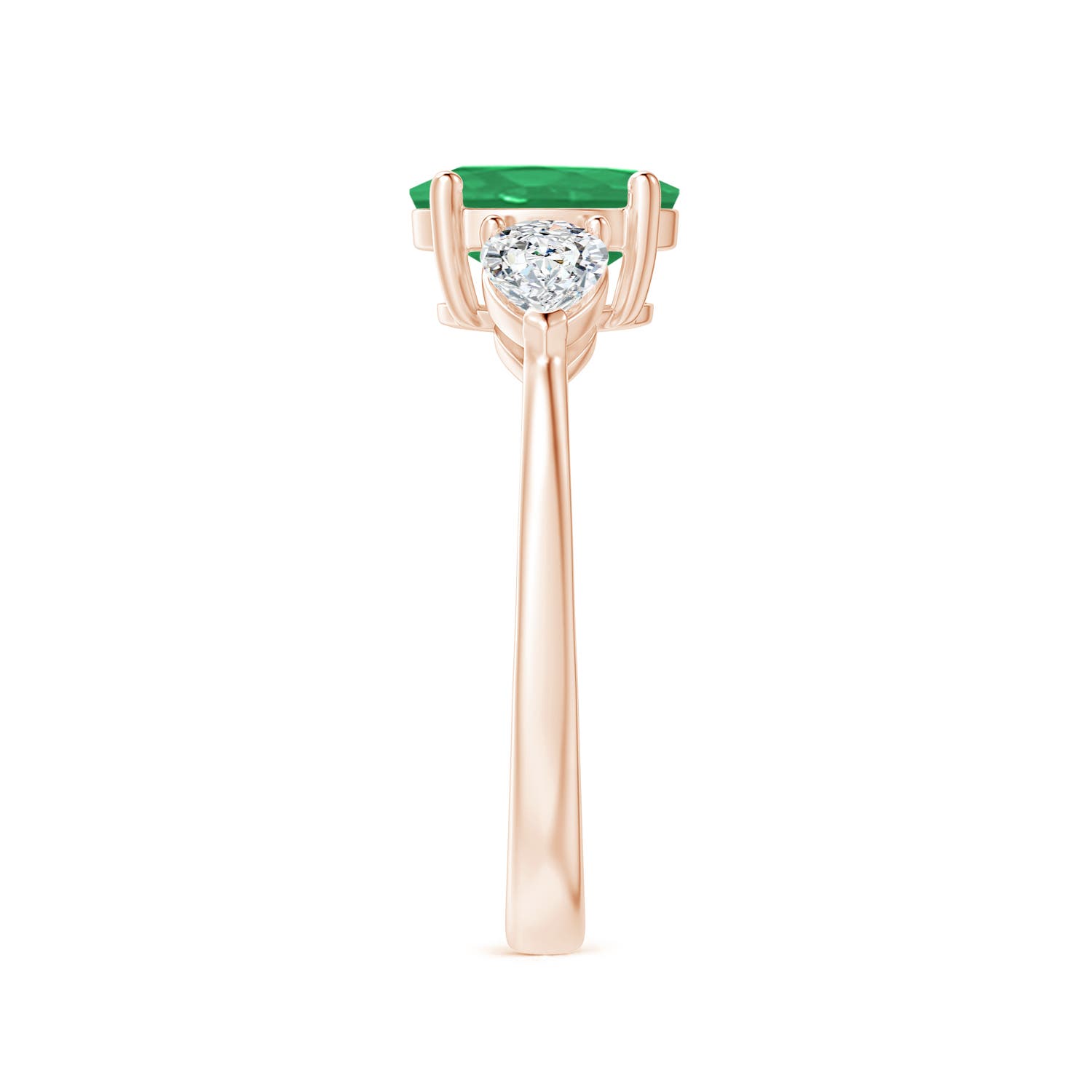 A - Emerald / 1.9 CT / 14 KT Rose Gold