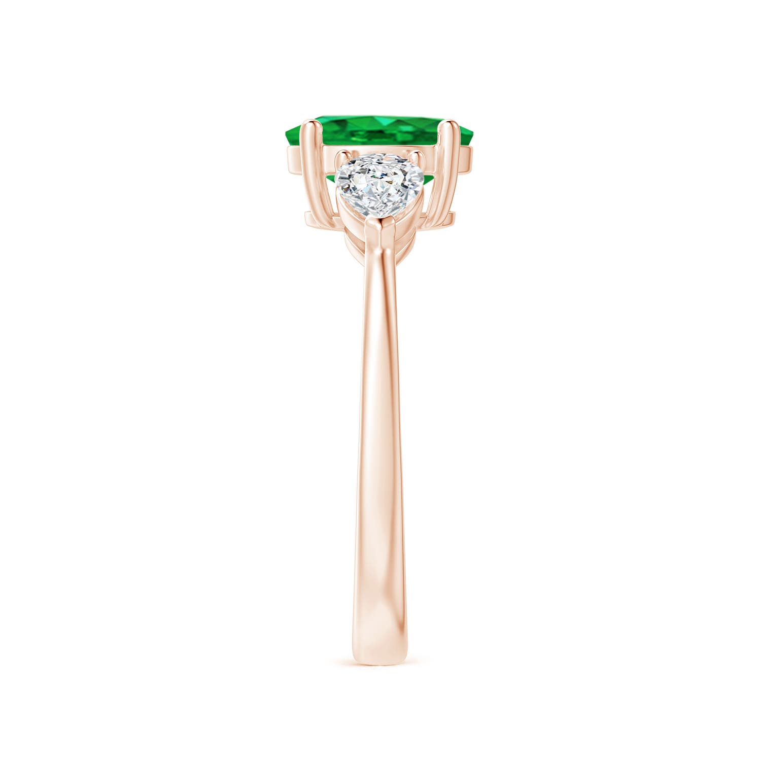 AAA - Emerald / 1.9 CT / 14 KT Rose Gold