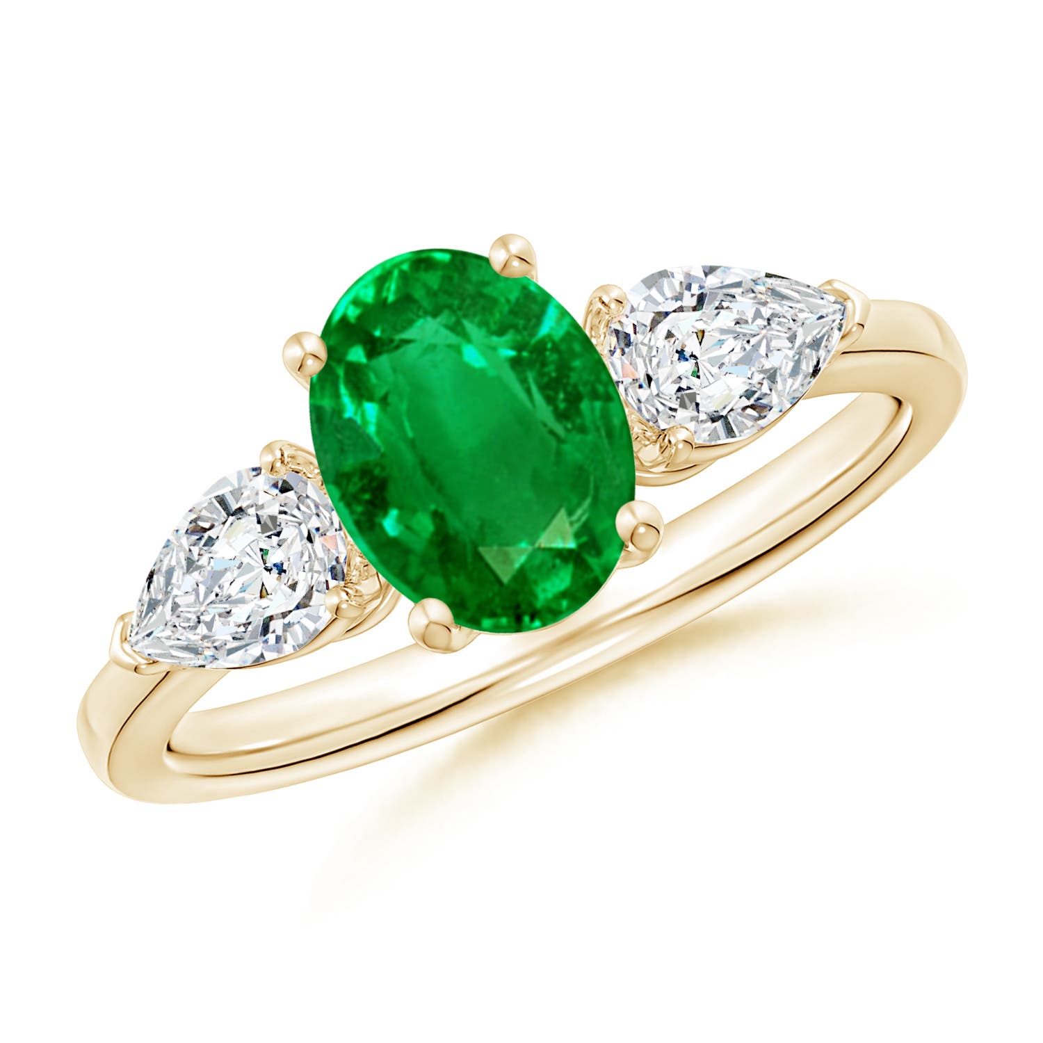 AAAA - Emerald / 1.9 CT / 14 KT Yellow Gold