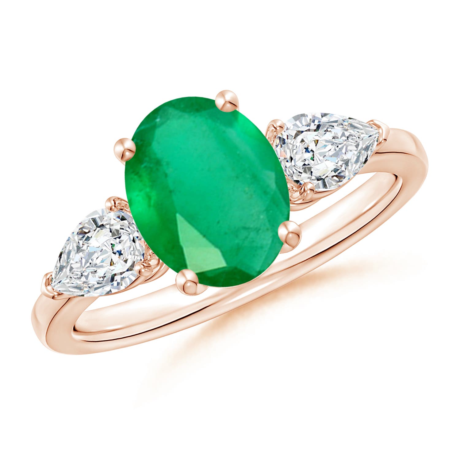 A - Emerald / 2.3 CT / 14 KT Rose Gold