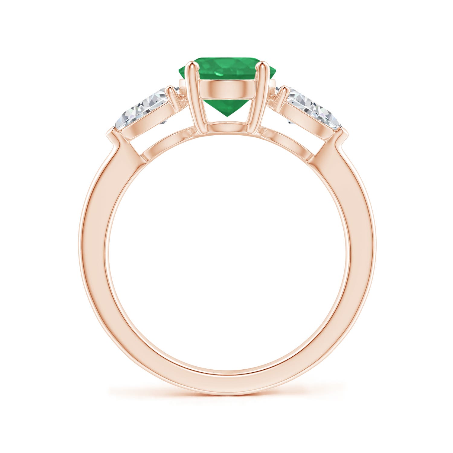 A - Emerald / 2.3 CT / 14 KT Rose Gold