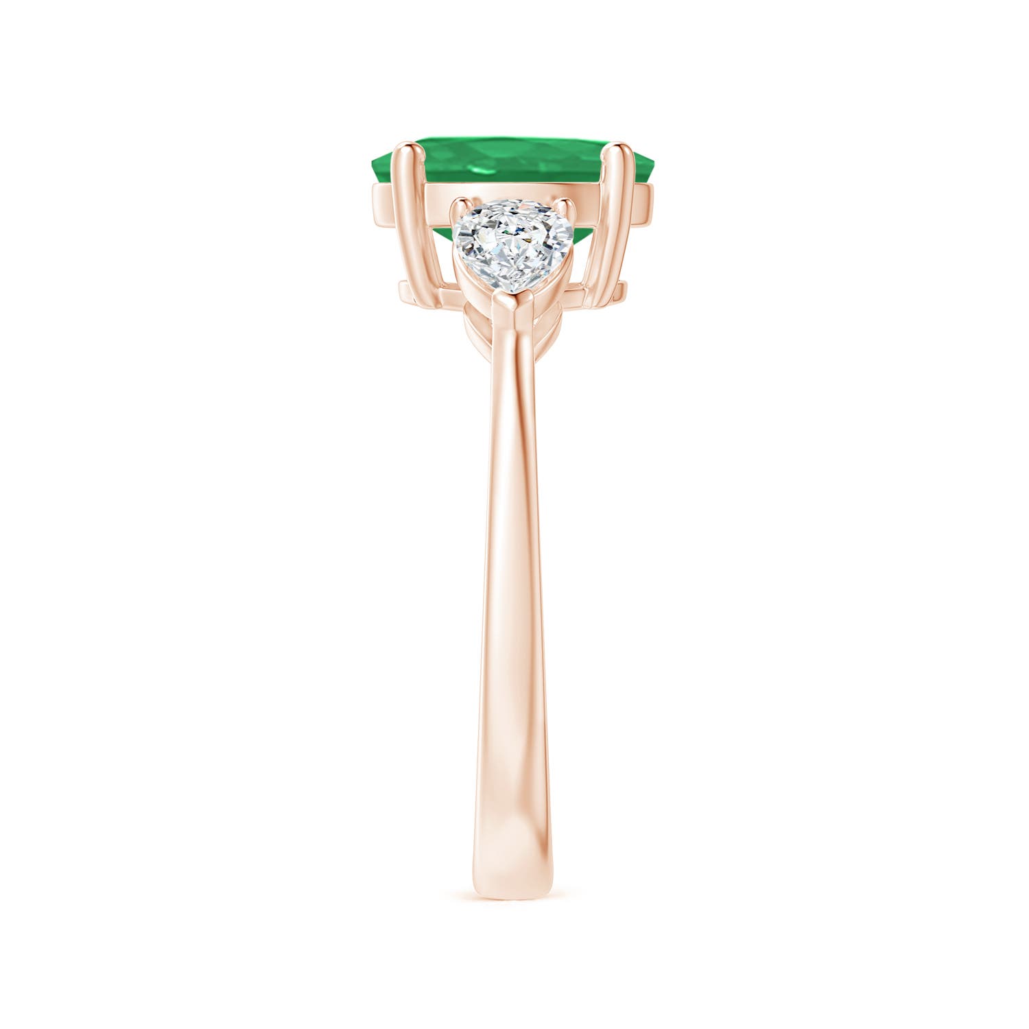 A - Emerald / 2.3 CT / 14 KT Rose Gold