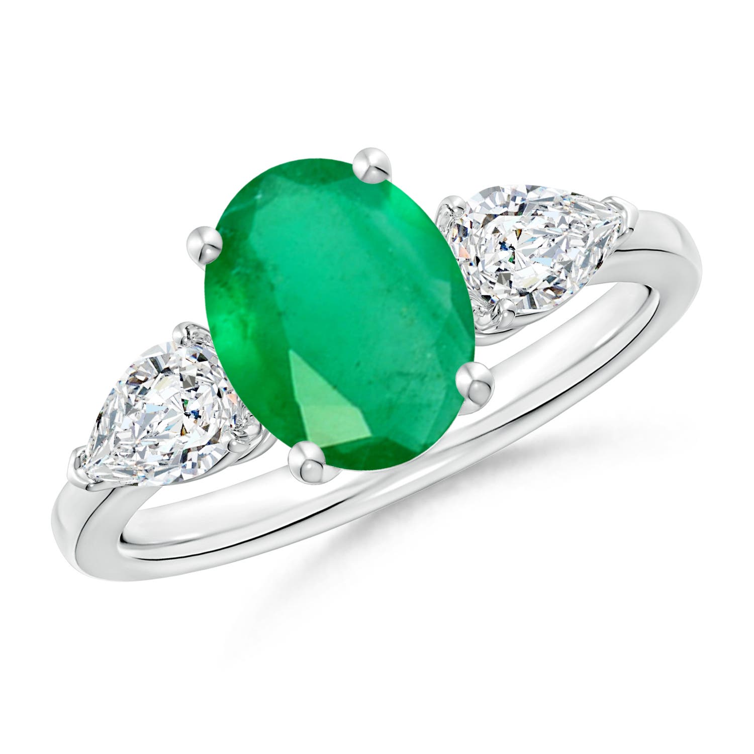 A - Emerald / 2.3 CT / 14 KT White Gold