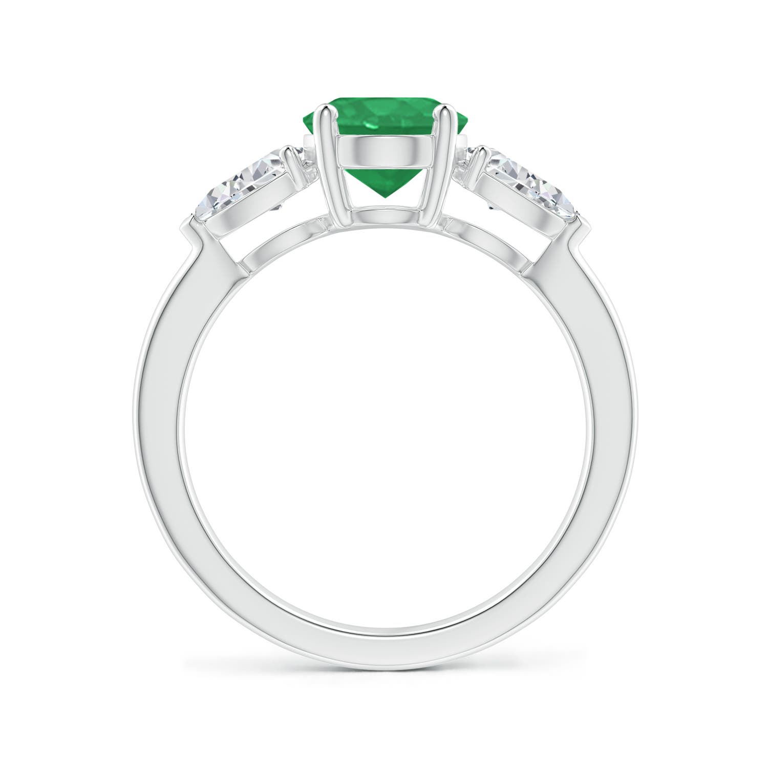 A - Emerald / 2.3 CT / 14 KT White Gold