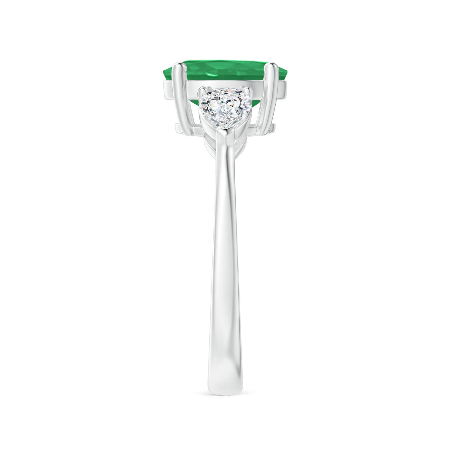 A - Emerald / 2.3 CT / 14 KT White Gold